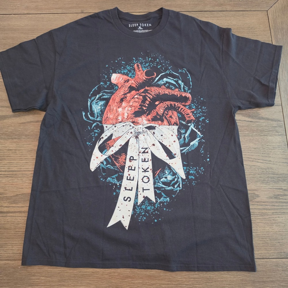 Sleep Token Band T-Shirt Mens XL Black Anatomical Heart Graphic Tee Licensed
